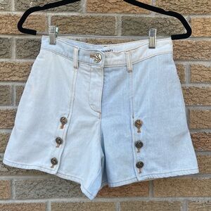Chanel Two-Tone Denim Shorts – Size 36
